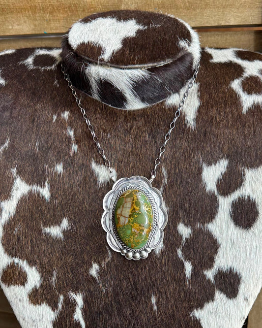 Green Border Necklace *Native