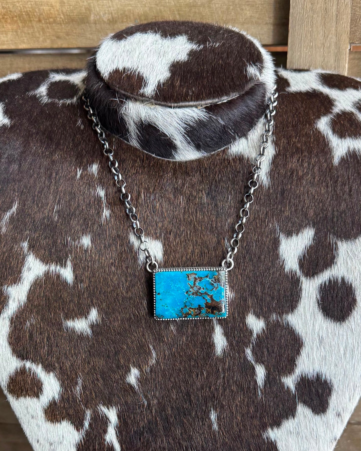 Blue Square Necklace *Native