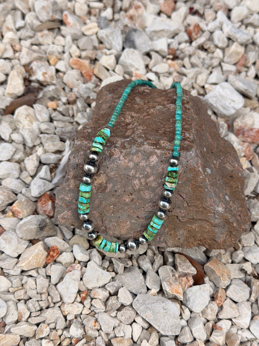 16” Sonoran & Natural Turquoise Stacker Necklace