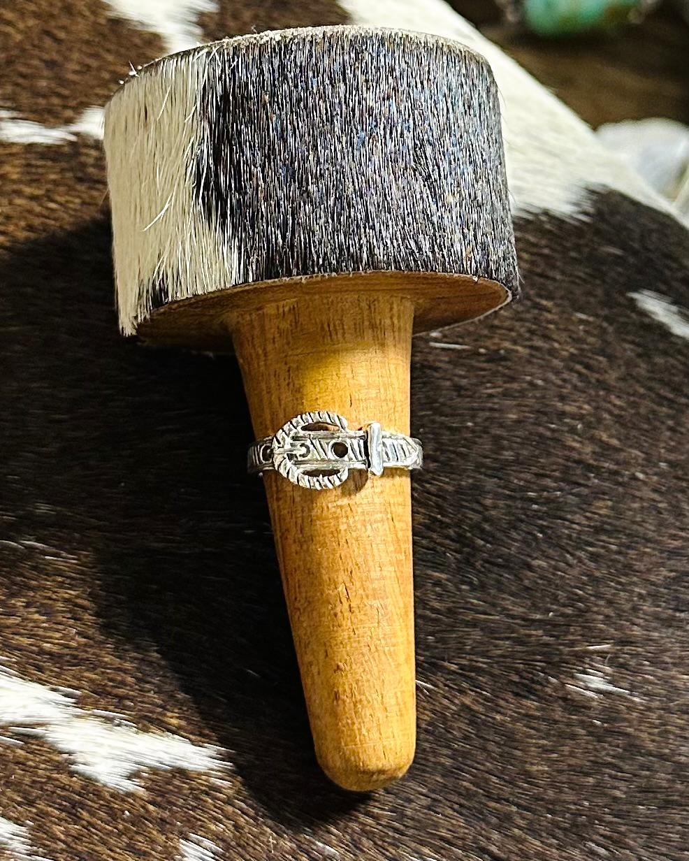 Sterling Buckle Ring