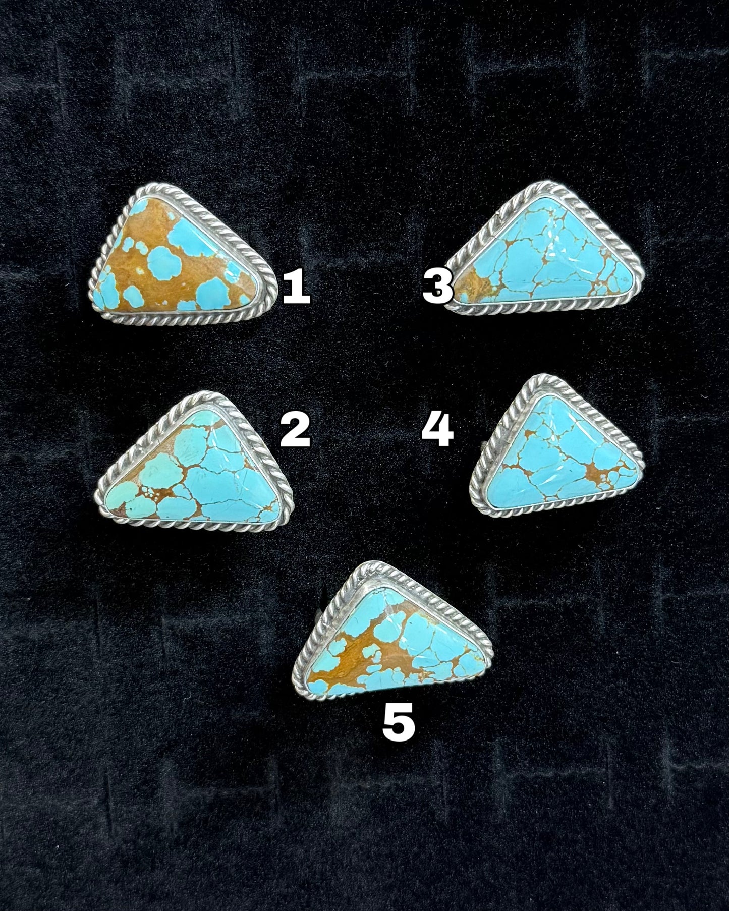 Adjustable Dixon Turquoise #8 Dorito Ring *Native