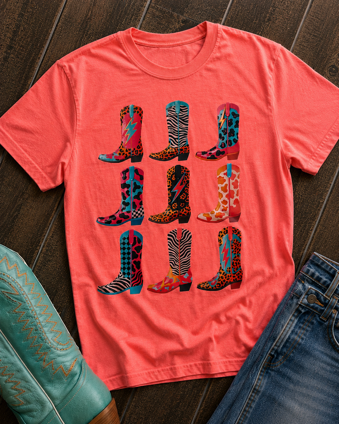 Neon Cowgirl Chaos Tee