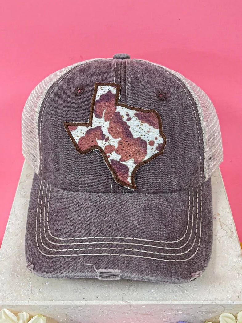 Texas CowPrint Cap