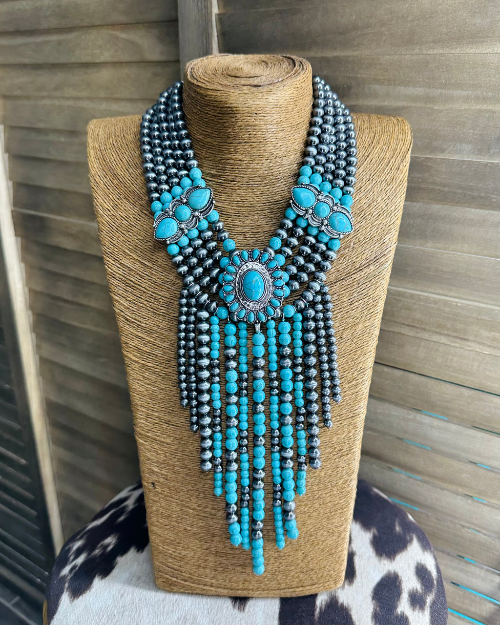 Dripping in Turquoise Necklace