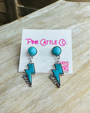 Mini Turquoise Lightening Dangle