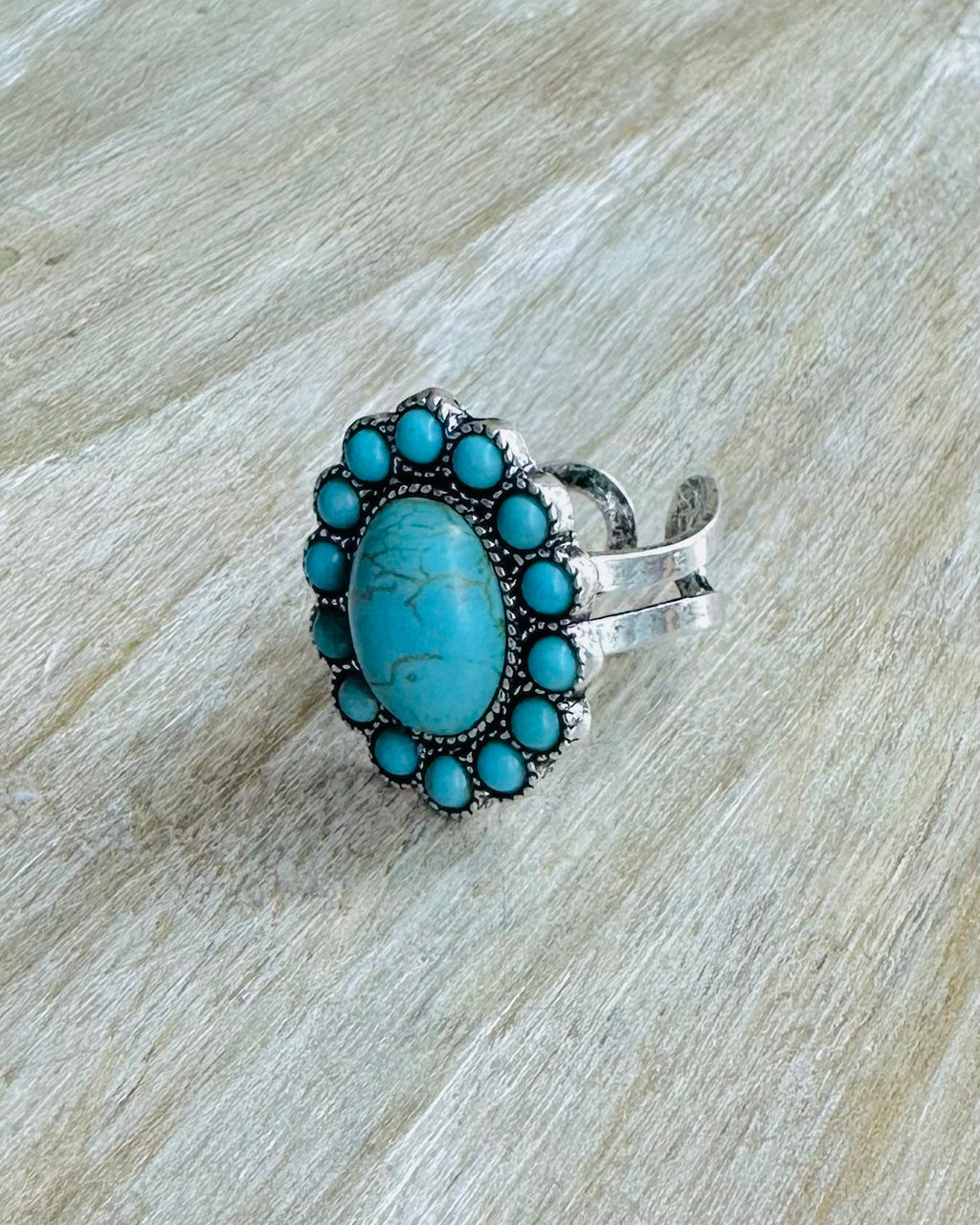 Mini Turquoise Concho Ring