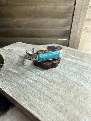 Turquoise Bar Cuff Bracelet