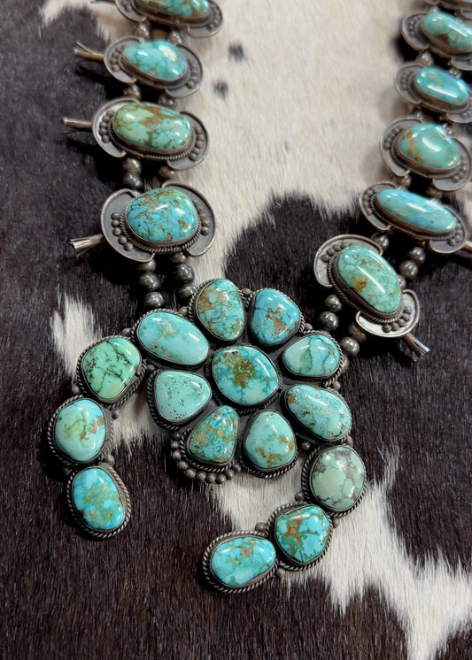 Vintage Federico Jimenez Squash Blossom Necklace