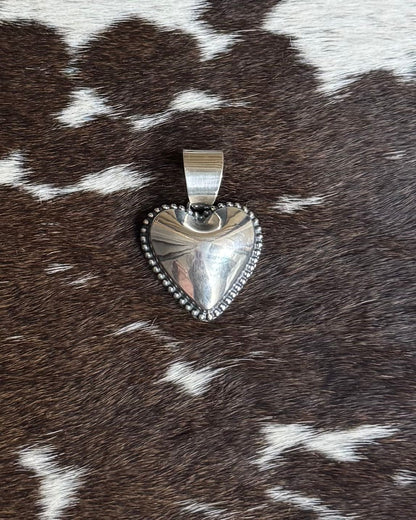 Lg Heart Puffy Pendant * Native
