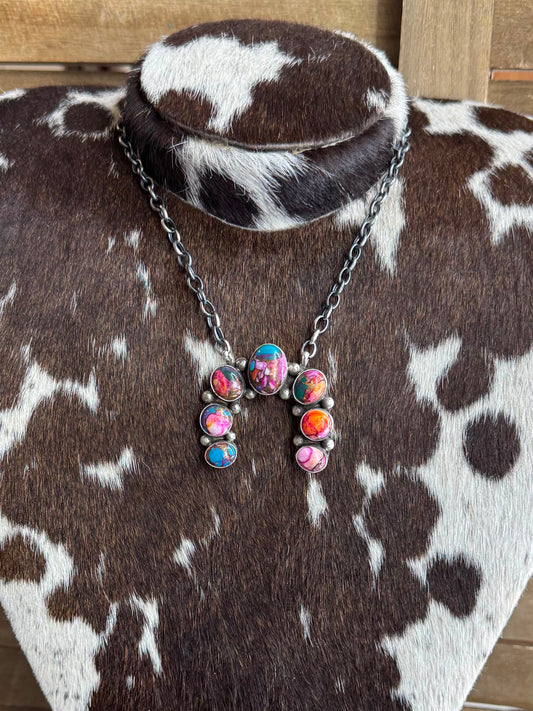 Orange Dahlia Naja Necklace *Native