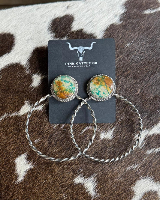 Royston Ribbon Twisted Hoop Earrings *Native
