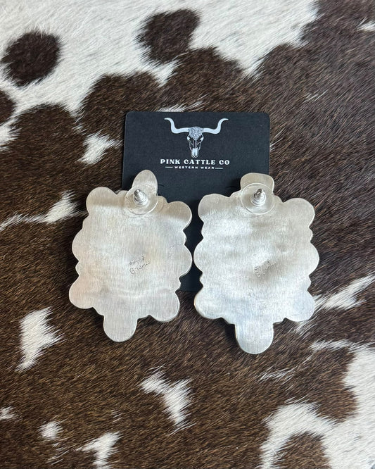 #8 Multi Stone Cluster Earrings *Native