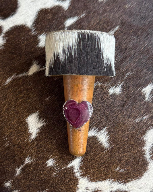 Purple Spiny Heart Ring