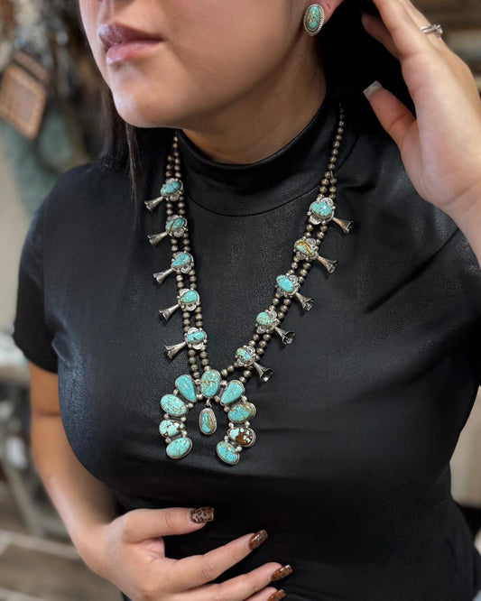 Mine #8 Squash Blossom Statement Necklace *Native