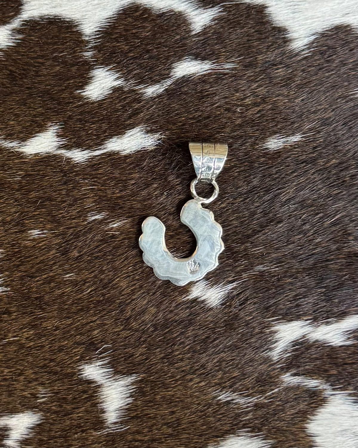 Turquoise Horseshoe Pendant *Native