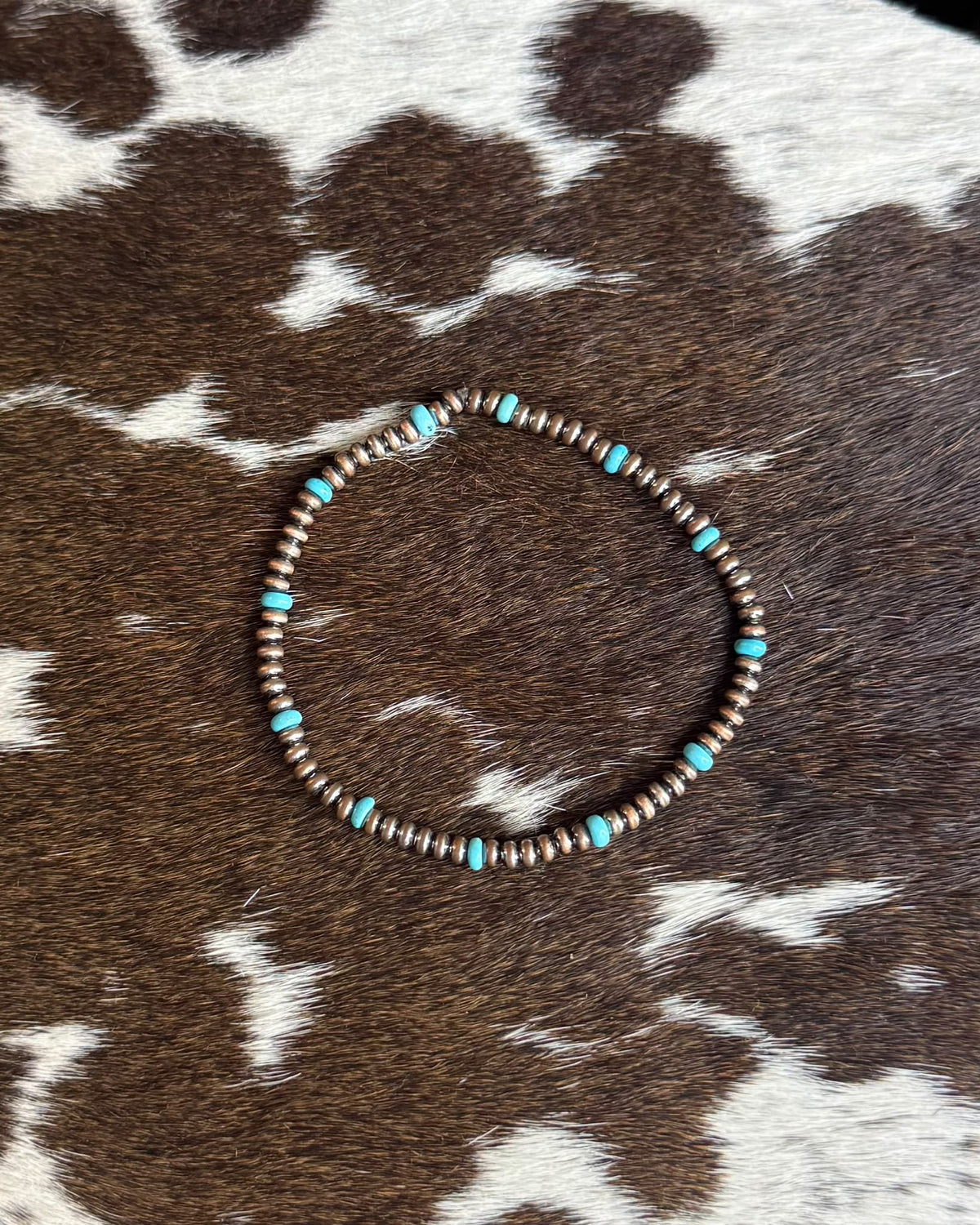 3mm Copper & Turquoise Stretch Bracelet *NonNative