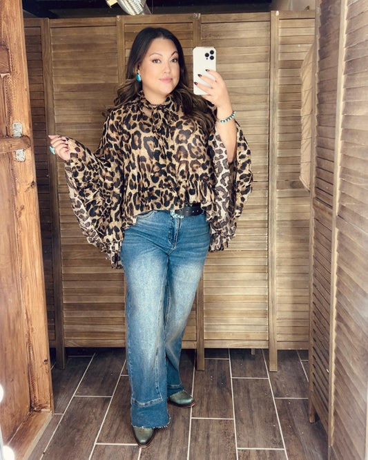 Leopard Luxe Flowy Blouse