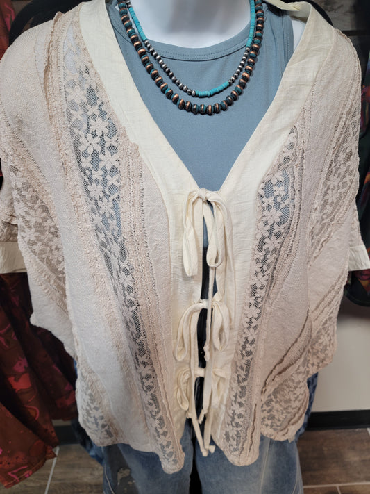 Lace Tie Top
