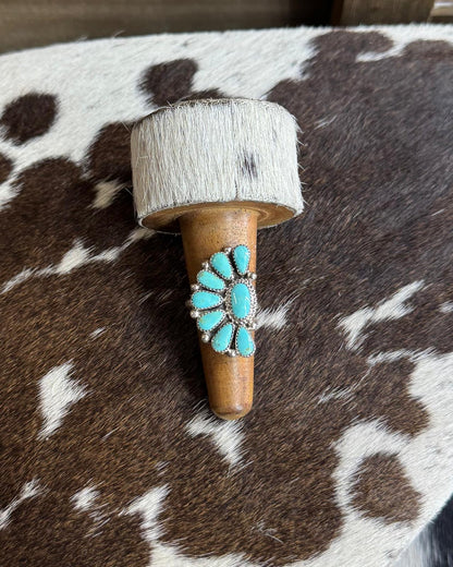 Turquoise Half Cluster Adj. Ring *Native