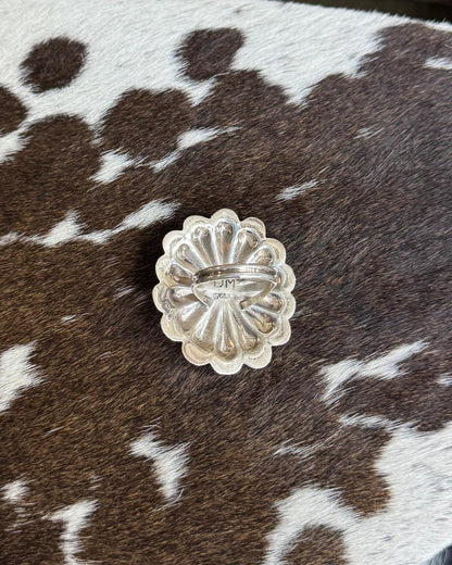 Sz 10 Round Concho Ring *Native