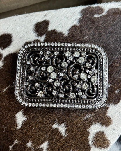 Black Rhinestone Buckle