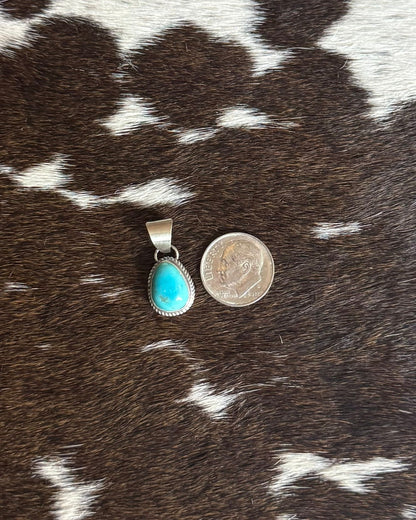 Simple Dainty Turquoise Pendant *Native