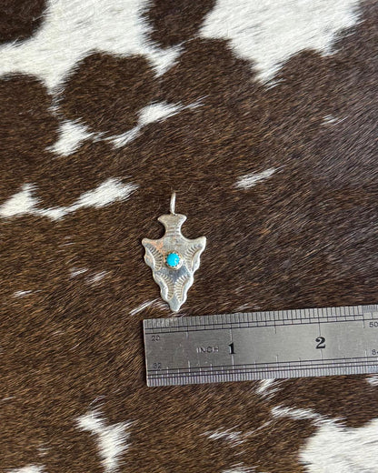 Turquoise Arrowhead Pendant *Native