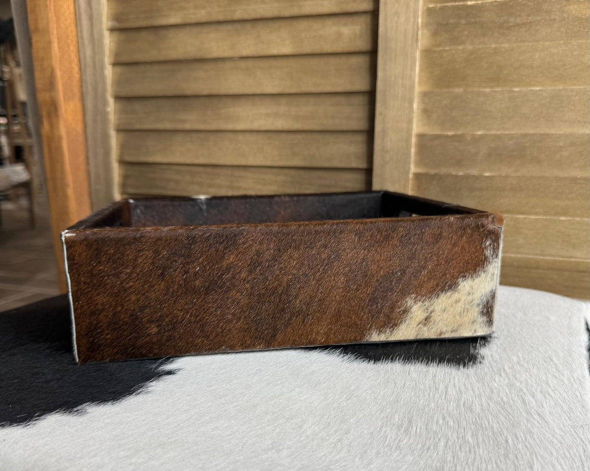 Brown & Black Cowhide Jewlery Tray