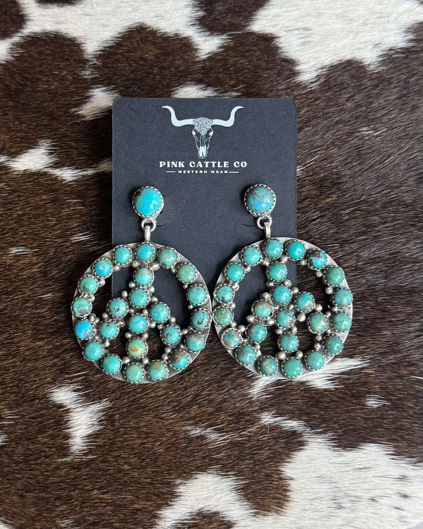 Turquoise Peace Earrings *Native