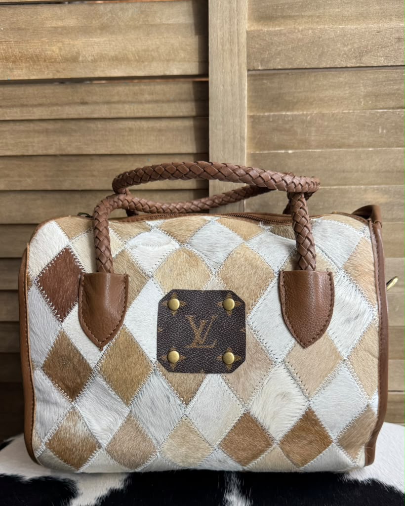 Med Loui Upcycled PatchWork Cowhide Speedy