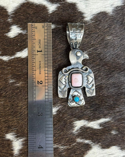 Pink Conch Thunderbird Pendant *Native