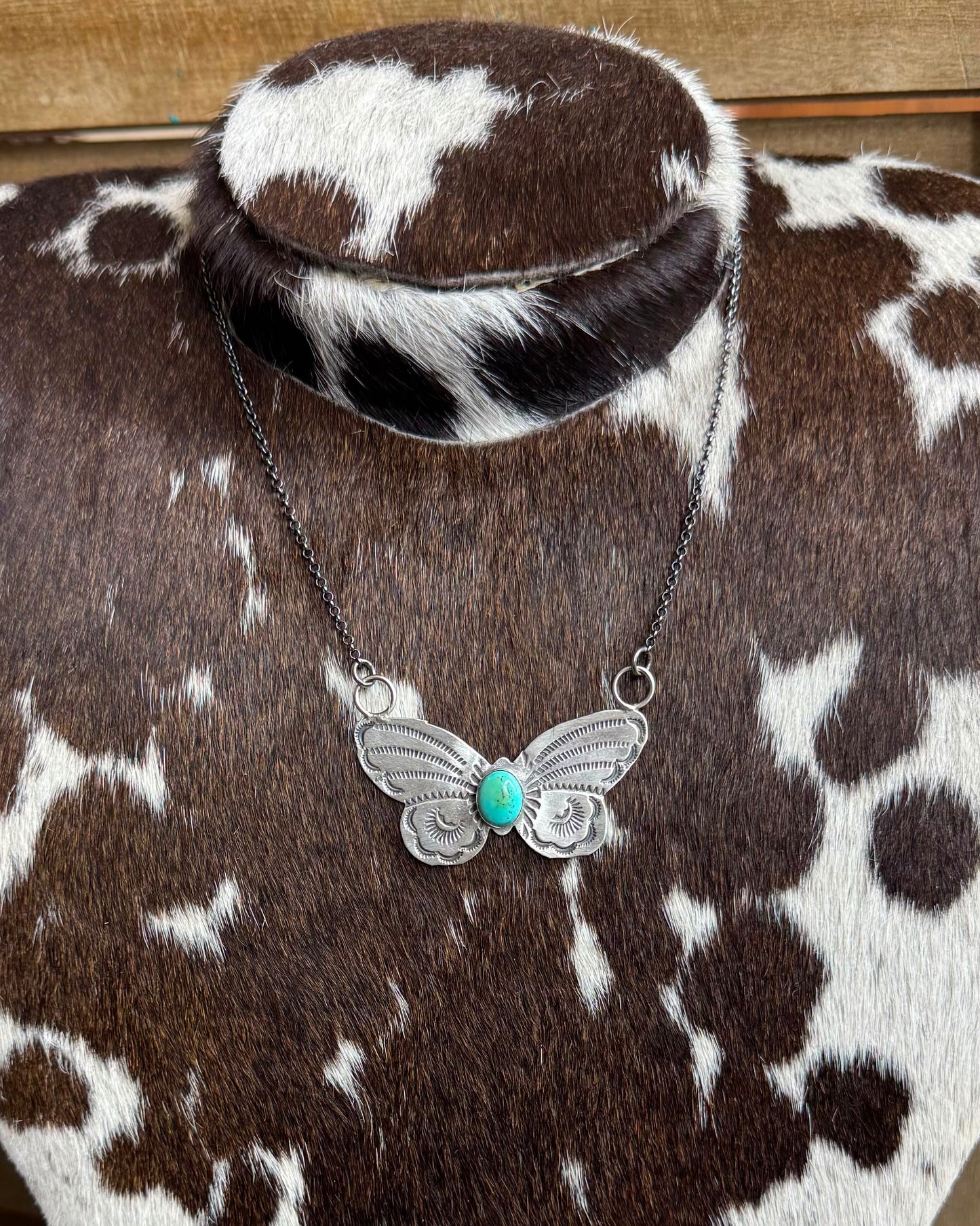 Green Butterfly Necklace  *Native