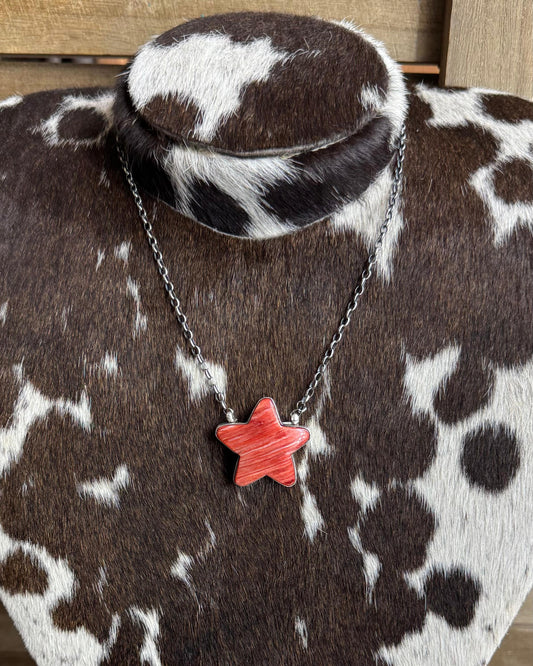 Red Spiny Star Necklace *Native