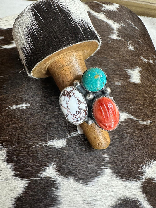 P Multi Stone Adj Ring *Native