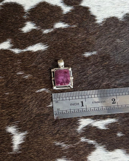 Purple Spiny Square Pendant *Native
