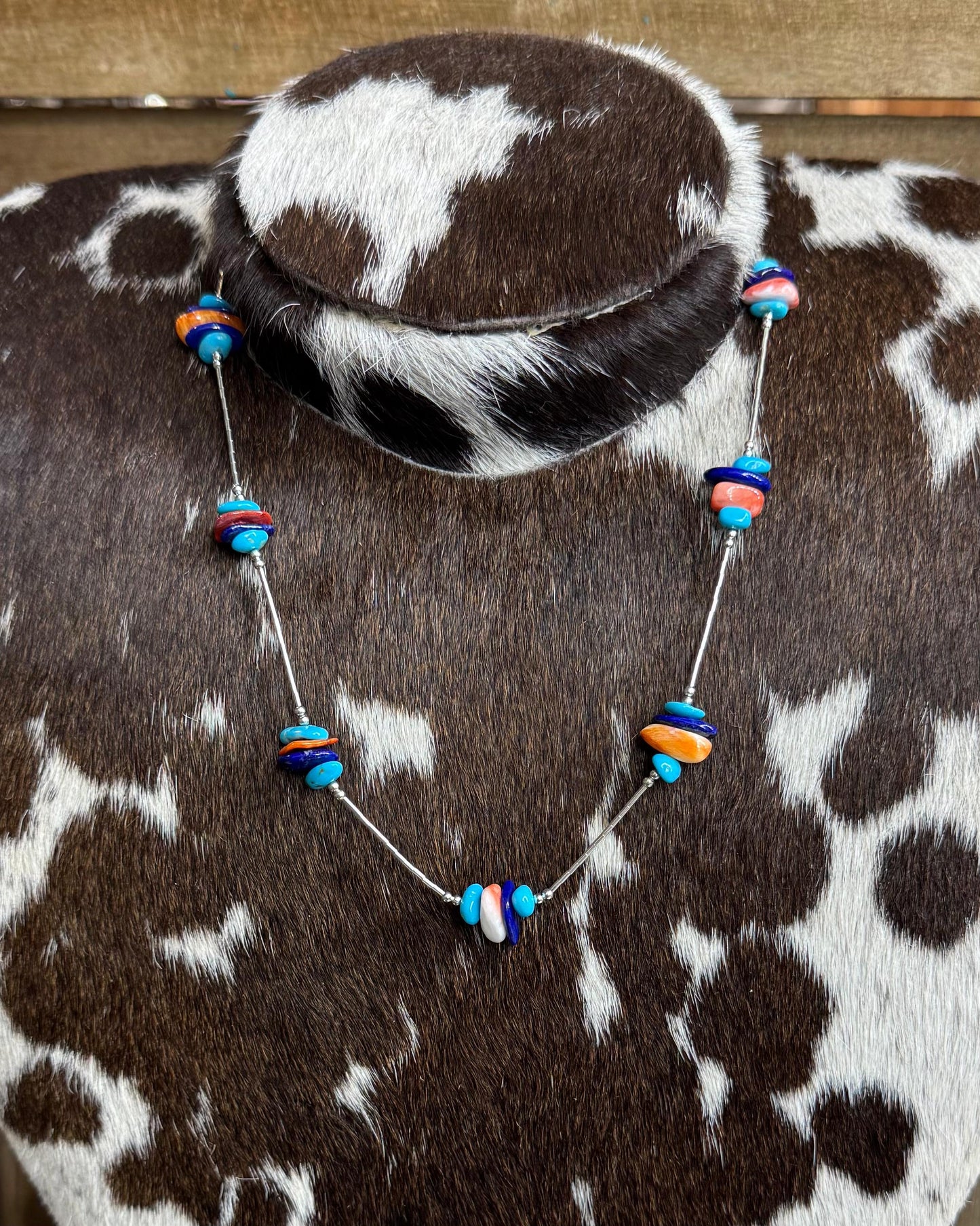 Multi Color Liquid Silver Necklace *NonNative