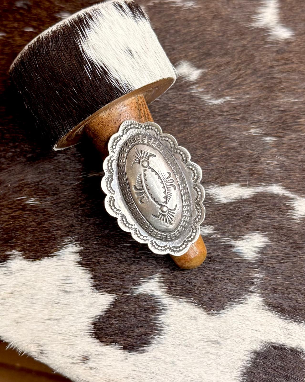 Vincent Platero Adjustable Concho Ring *Native