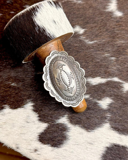 Vincent Platero Adjustable Concho Ring *Native