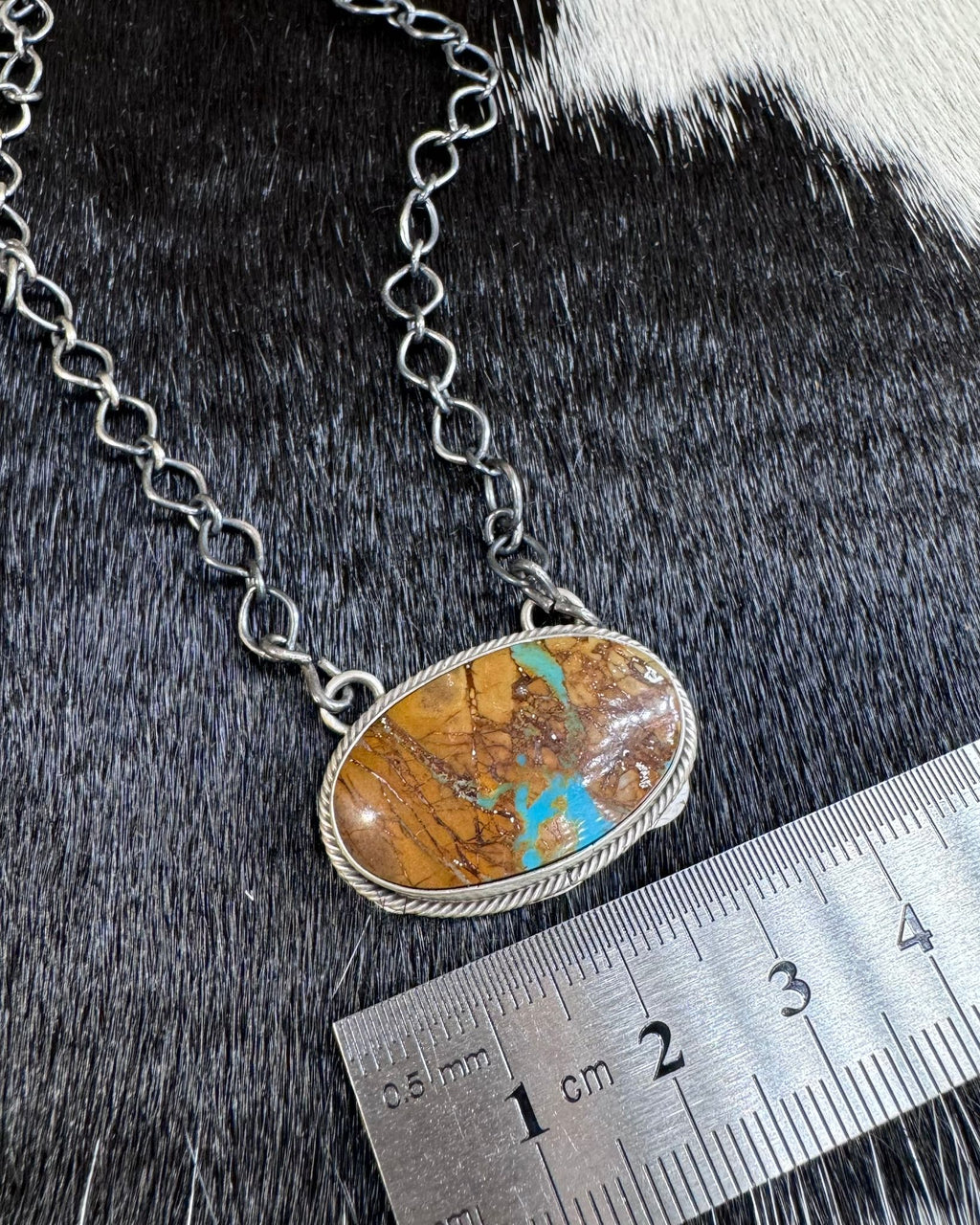 Eli Skeets Navajo Boulder Turquoise Necklace *20”