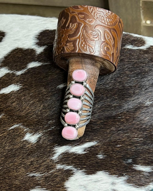 Pink Conch 5 Stone Ring *Native