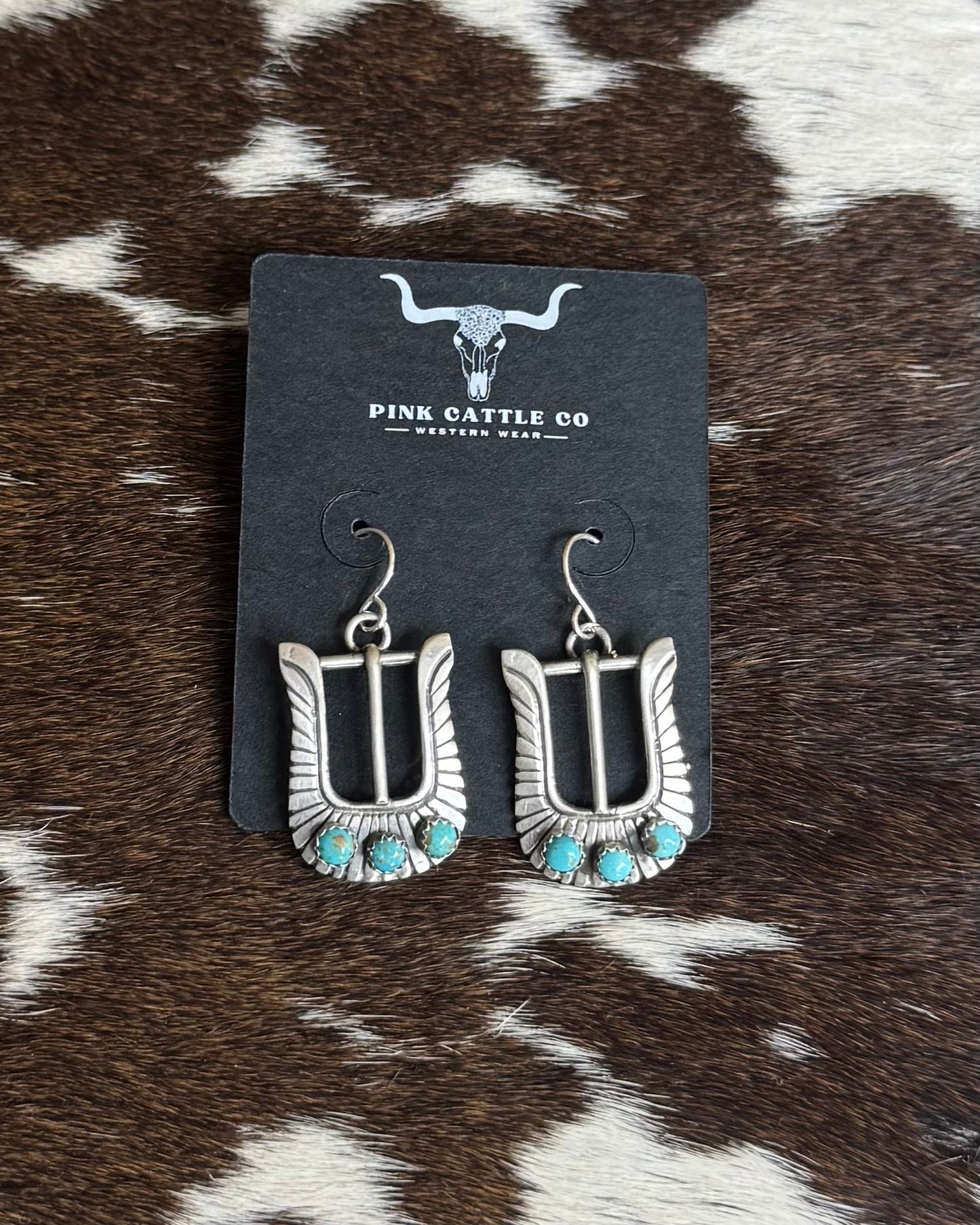 Buckle 3 Stone Earrings *Native