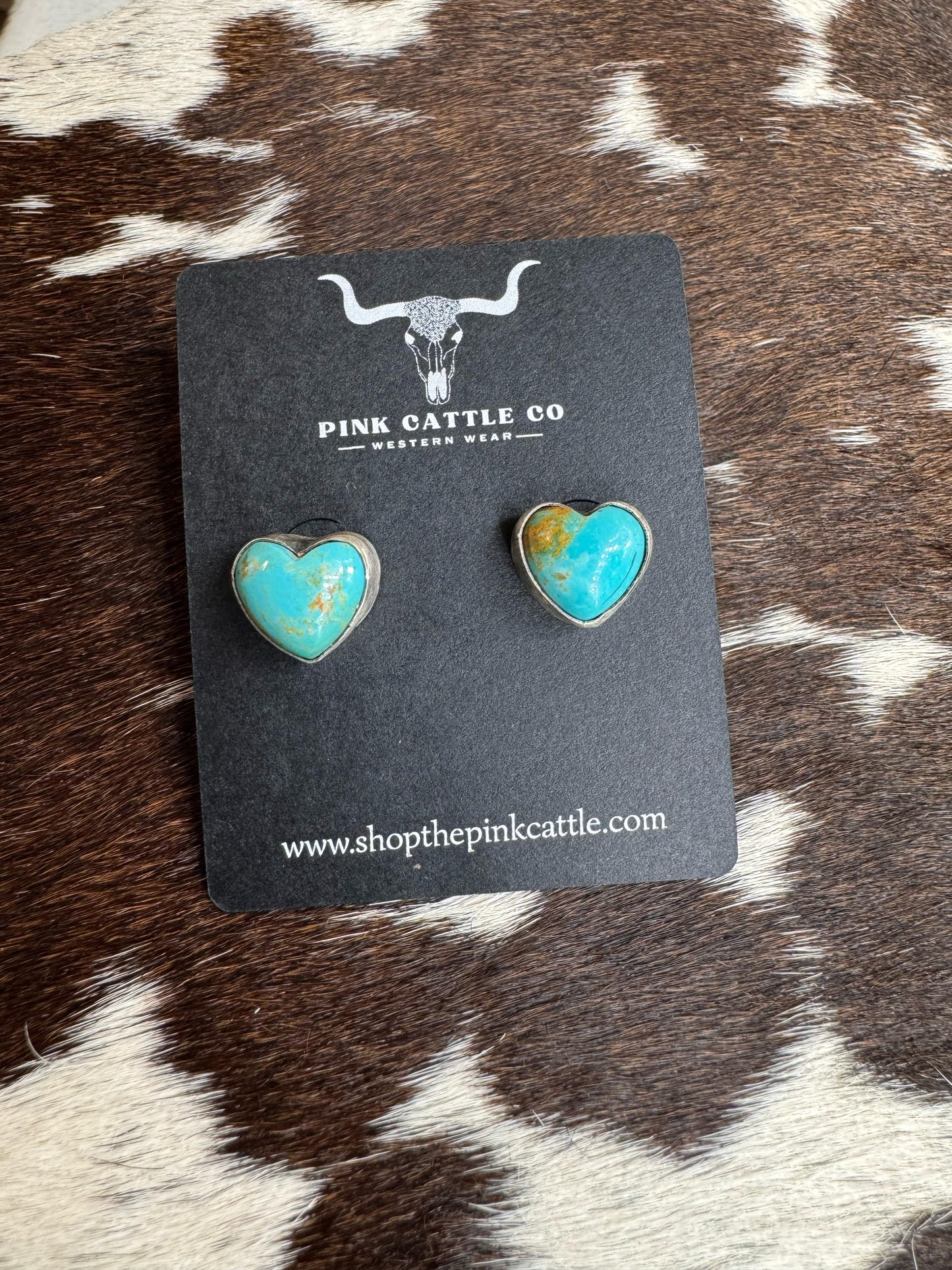 Heart Studs *Native(Stone Varies)