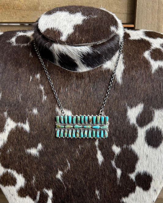 Needle Point Cluster bar Necklace *Native