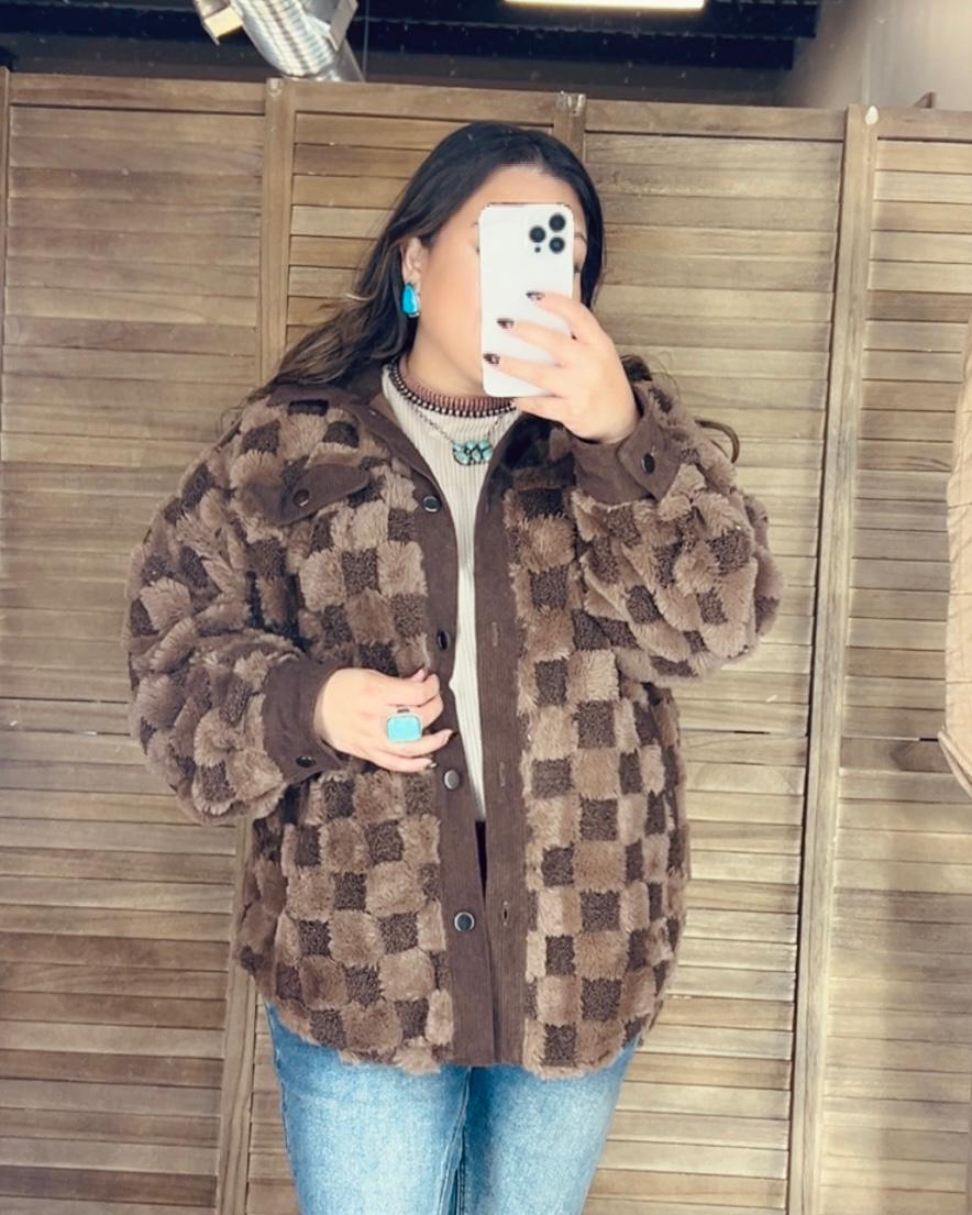 Teddy Check Shacket