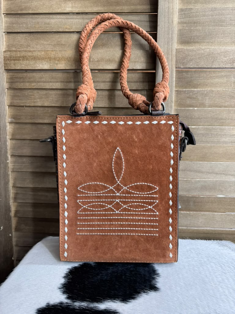 Rust Boot Stitch Tote