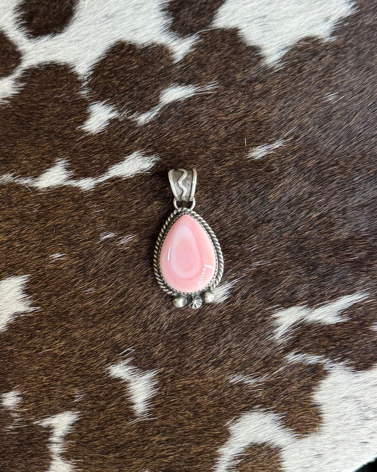 Pink Conch Teardrop Pendant *Native