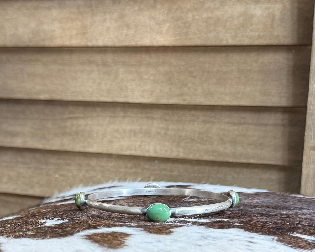 Green Kingman 4 Stone Bangle