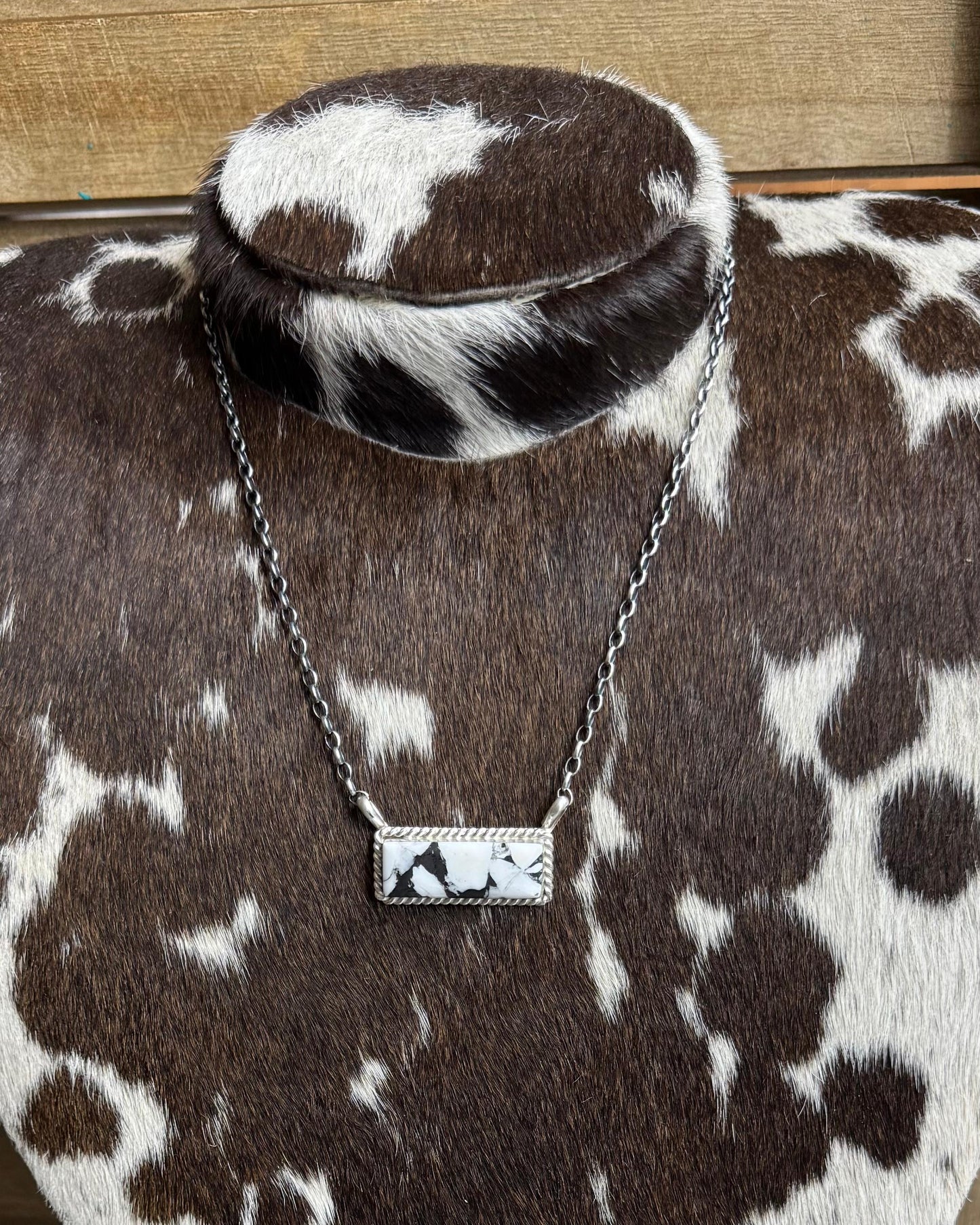 17" White Buffalo Bar Necklace *Native