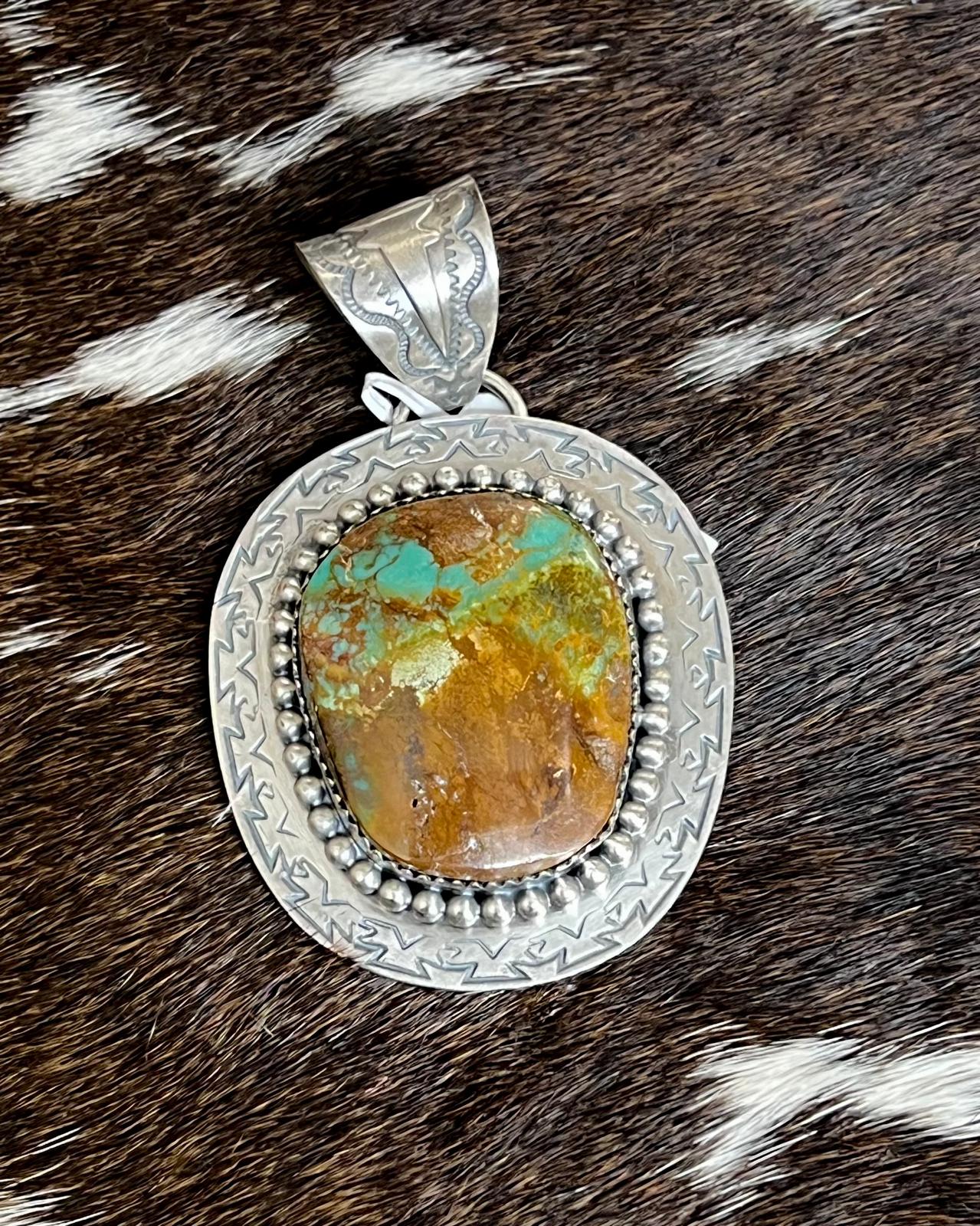 Round Stamped Border Pendant *Native