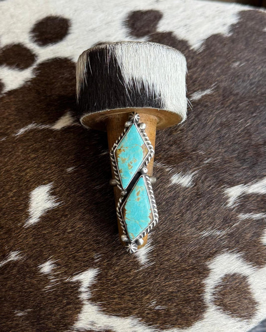 #8 Double Stone Adj Ring *Native
